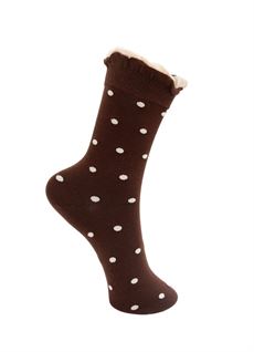 BLACK COLOUR STRØMPER, BCLUMINA SOCK, COFFEE W. DOTS